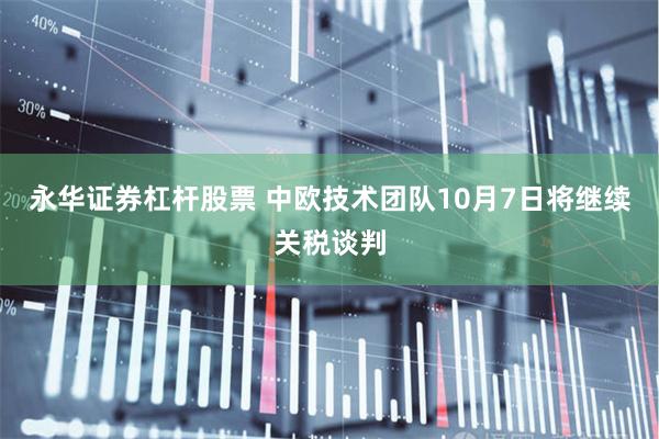 永华证券杠杆股票 中欧技术团队10月7日将继续关税谈判